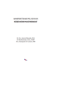 E-Book Administrasi Pelayanan Kesehatan Masyarakat