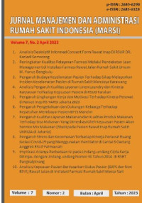 Jurnal Manajemen dan Administrasi Rumah Sakit Indonesia