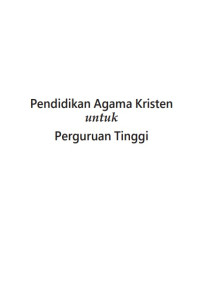 E-Book Pendidikan Agama Kristen untuk Perguruan Tinggi