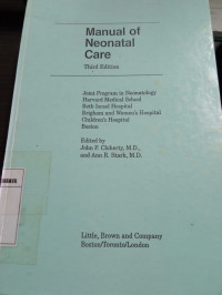 Manual of Neonatal Care