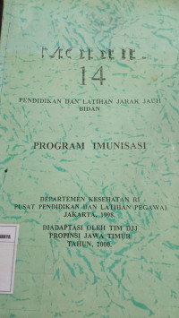 Modul 14 Pendidikan dan Latihan Jarak Jauh Bidan: Program Imunisasi