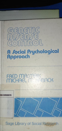 Genetic Disease Control: A Social Psychological Approach