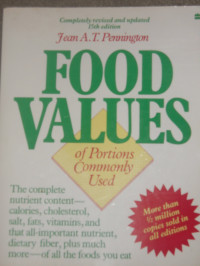 Food Values of Portions Commonly Used