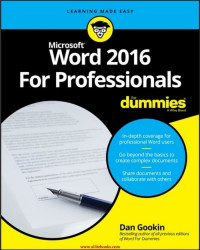 Microsoft Word 2016 for Professionals for dummies
