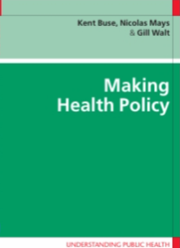 E-Book Making Health Policy